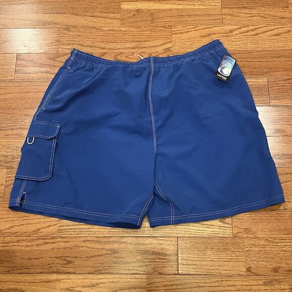 NEW Laguna Sport Swim Trunks Board Shorts Blue Mens Size 3XL Pockets Mesh Lined - Picture 3 of 14